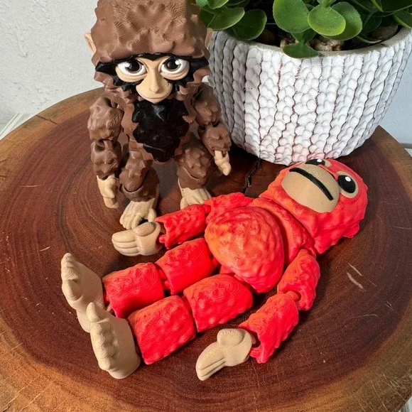 Punch The Monkey & His Orangutan Plush Fidget Toy 3D Printed - Picture 5 of 9